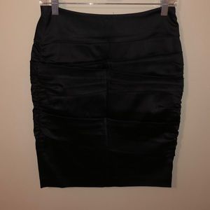 Satin pencil skirt
